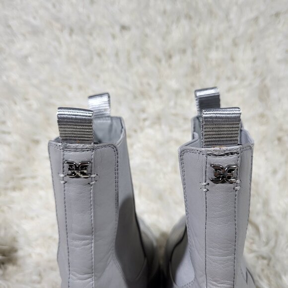 Sam Edelman Women's Laguna Chelsea Pebble Grey Leather Ankle Boot 9.5M - Picture 6 of 11